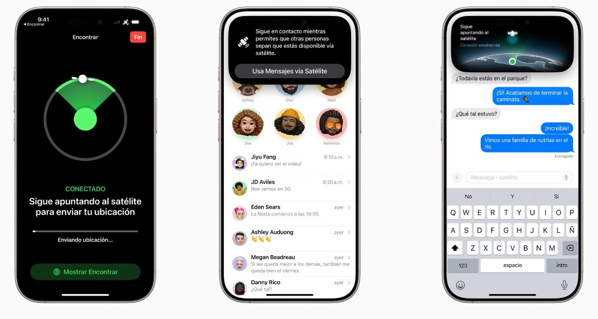 Apple activa ubicación y mensajes vía satélite para iPhone en México