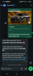Chevorolet WhatsApp Ads