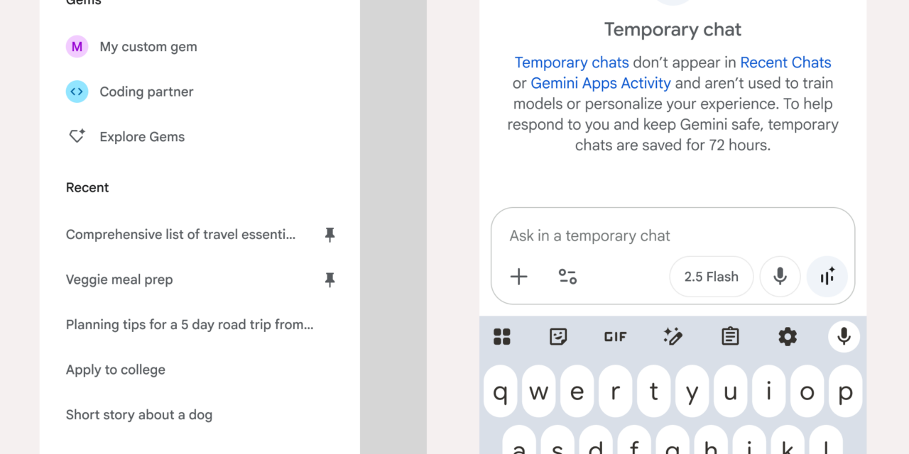 Google anuncia chats temporales y personalización avanzada en Gemini