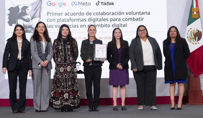 México firma acuerdo con plataformas para prevenir la violencia digital contra las mujeres