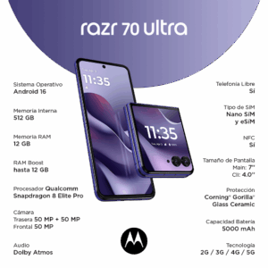 smartphones plegables razr 