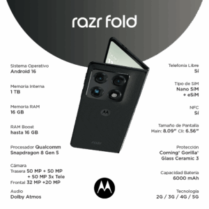 smartphones plegables razr 